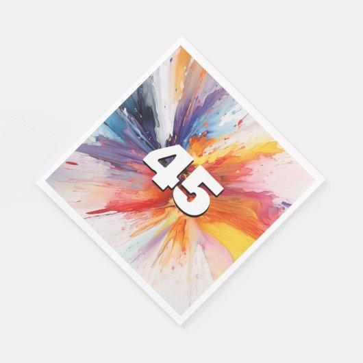 45e verjaardag Paint Blast Servet (Hoek)