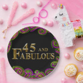 45e verjaardag papieren bordje (Feest)