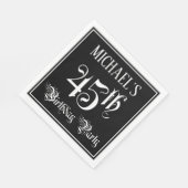 45e verjaardag Partij — Fancy Manuscript + de Naam Servet (Hoek)