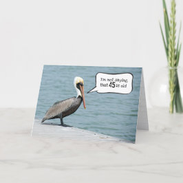 45e verjaardag Pelican op een dok Kaart