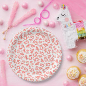 45e verjaardag Random Number Pattern Coral/White Papieren Bordje (Feest)