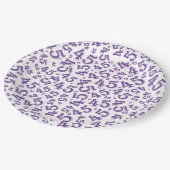 45e verjaardag Random Number Pattern Paars/White Papieren Bordje (Gekanteld)