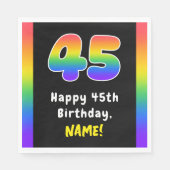 45e verjaardag: Regenboogspectrum # 45, Aangepaste Servet (Voorkant)