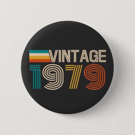 45e verjaardag ronde button 5,7 cm (Voorkant)