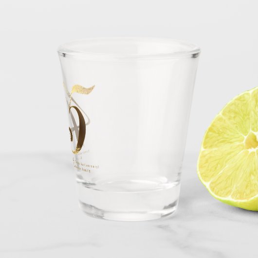 45e Verjaardag Sapphire Bruiloft Jubileum Shot Glas (Rechts)
