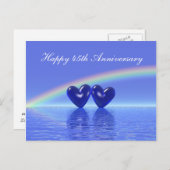 45e verjaardag Sapphire Hearts Briefkaart (Voorkant / Achterkant)