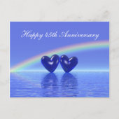 45e verjaardag Sapphire Hearts Briefkaart (Voorkant)