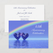 45e verjaardag Sapphire Hearts Kaart (Voorkant / Achterkant)