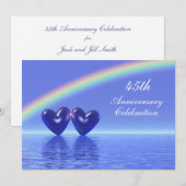 45e verjaardag Sapphire Hearts Kaart (Voorkant / Achterkant)