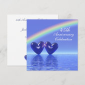 45e verjaardag Sapphire Hearts Kaart (Voorkant / Achterkant)