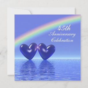 45e verjaardag Sapphire Hearts Kaart