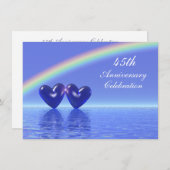 45e verjaardag Sapphire Hearts Kaart (Voorkant / Achterkant)