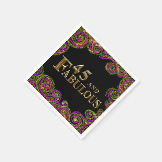 45e verjaardag servet (Hoek)