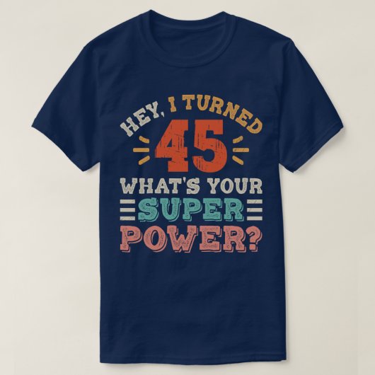 45e verjaardag t-shirt (Design voorkant)