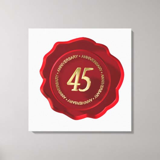 45e verjaardag van de rode wax - zegel canvas afdruk (Voorkant)