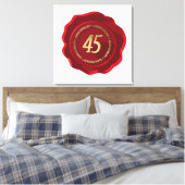 45e verjaardag van de rode wax - zegel canvas afdruk (Insitu (Slaapkamer))