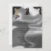 45e verjaardag van de Zilveren Foil Paars Heart Kaart (Achterkant)