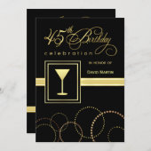 45e verjaardag van uitnodigingen van de partij - h (Voorkant / Achterkant)