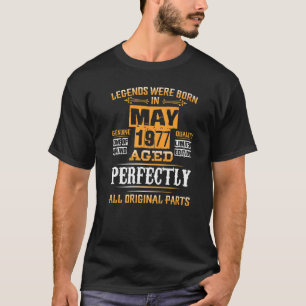 45e verjaardag voor legende geboren in mei 1977 45 t-shirt