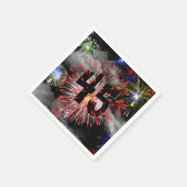 45e verjaardag vuurwerk in wolken luiers servet (Hoek)