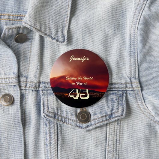 45e verjaardag Wereldwijde Button tegen brand (In situ)