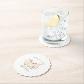 45e Verjaardag Witte Pompoen Fall Bladeren Custom Kartonnen Onderzetters (Insitu)