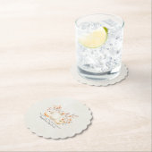 45e Verjaardag Witte Pompoen Fall Bladeren Custom Kartonnen Onderzetters (Insitu)