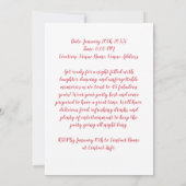 45e verjaardagsfeestje aangepaste foto bloemstuk kaart (Achterkant)