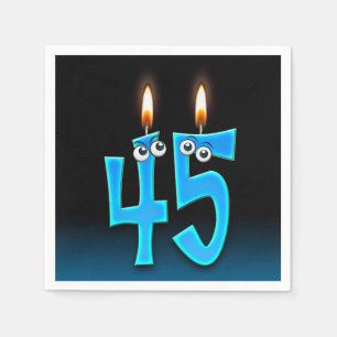 45e verjaardagskaartje met oogballen servet