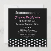 45e verrassingsdag zwarte witte pooldonker roze kaart (Achterkant)