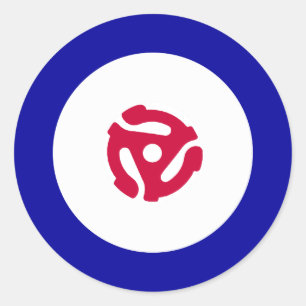 45rpm Mod Target T-shirt Ronde Sticker