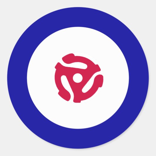 45rpm Mod Target T-shirt Ronde Sticker (Voorkant)