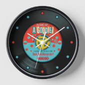  45rpm Record Wandklok - "Retro Style" (Voorkant)