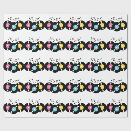 45s records cadeaupapier (Vlak)