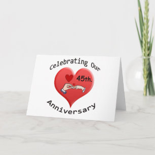 45ste huwelijksjubileum kaart