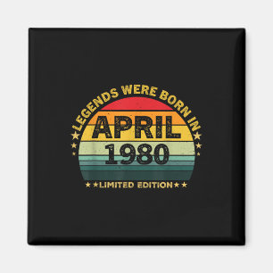  45ste verjaardag legendes werden geboren in 1 apr magneet