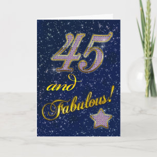 45ste verjaardag voor iemand Fabulous Kaart