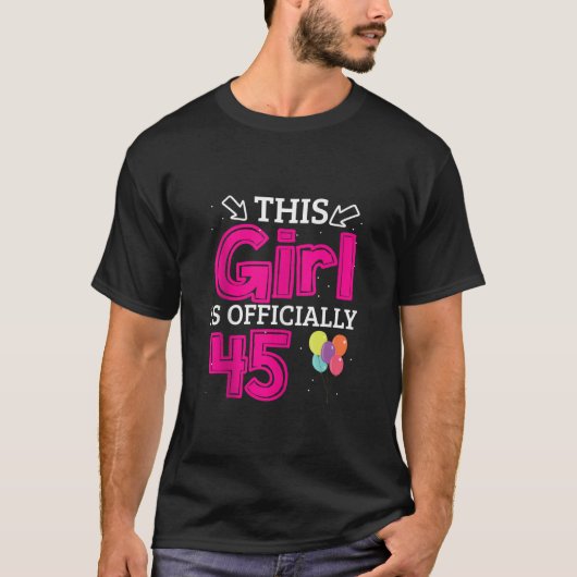 45ste verjaardagsfeestje Deze meisjes is officieel T-shirt (Voorkant)