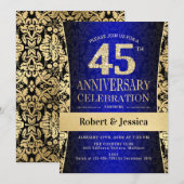 45ste verlichting feest - Blauw Goud Kaart (Voorkant / Achterkant)