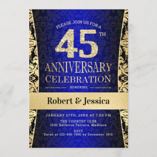 45ste verlichting feest - Blauw Goud Kaart