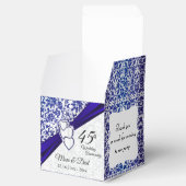 45th / 65th Sapphire Blue Jubileum Design Bedankdoosjes (Geopend)