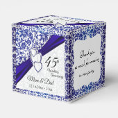 45th / 65th Sapphire Blue Jubileum Design Bedankdoosjes (Achterkant)