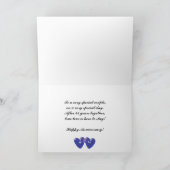 45th Anniversary Sapphire Hearts Photo Kaart (Binnen)