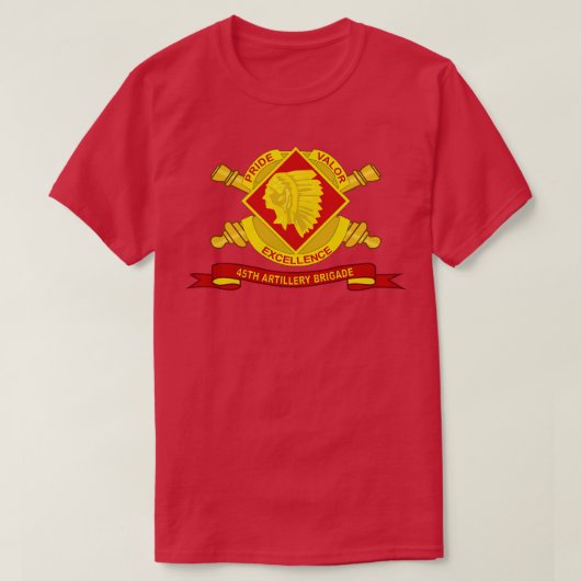 45th Artillery Brigade w Br Ribbon T-shirt (Design voorkant)
