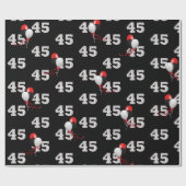 45th Birthday Balloon Bouquet Wrapping Paper Cadeaupapier (Vlak)
