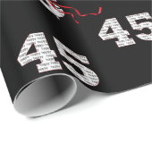 45th Birthday Balloon Bouquet Wrapping Paper Cadeaupapier (Rol Hoek)