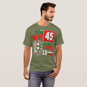 45th Birthday Darts Grappig Gezegde Darts Gezegden T-shirt (Voorkant volledig)