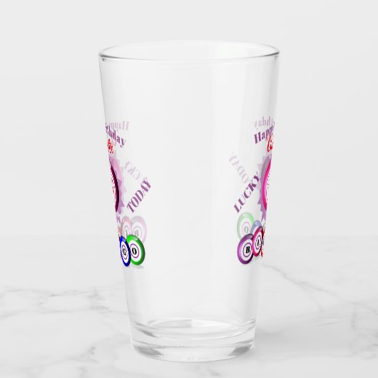 45th Birthday Funny Bingo Théglass Glas (Rechts)