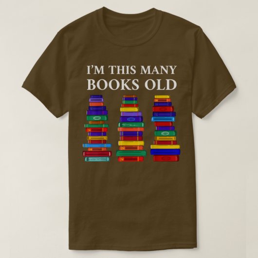 45th Birthday I'm This Many Books Old 45 Year Old  T-shirt (Design voorkant)