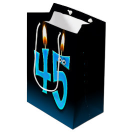 45th Birthday Kandles Medium Gift Bag Cadeauzakje